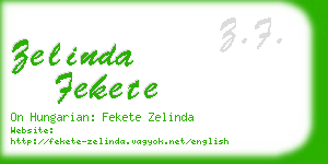 zelinda fekete business card
